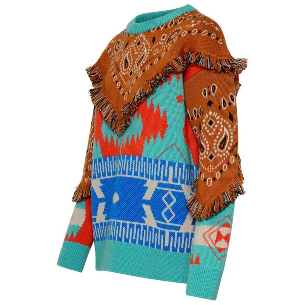 Alanui Icon Bandana Multicolor Wool Sweater Women - Picture 2 of 3
